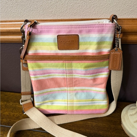 Coach Y2K Hampton Pastel Stripe Crossbody Bag - Picture 4 of 11